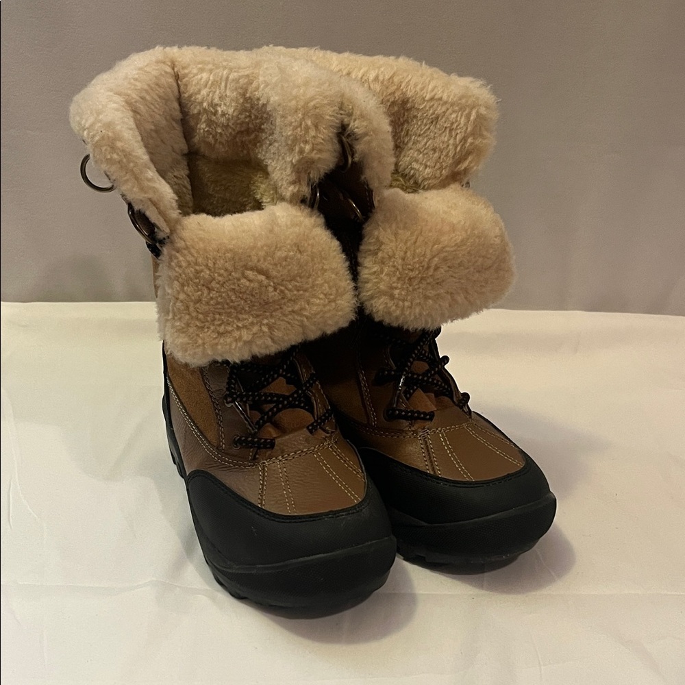 Aldo Cozy Tan and Black Winter Boots